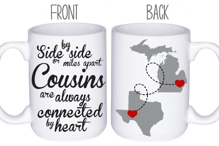 Cousins Mugs Cousin Gift Idea Personalized Mugs Gift For