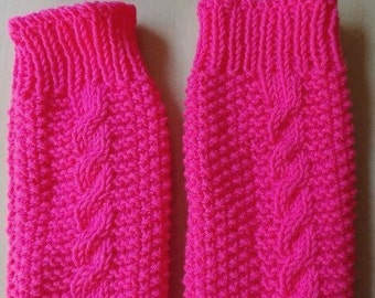 Knitting Pattern: Girls Cable Headband and Leg Warmers