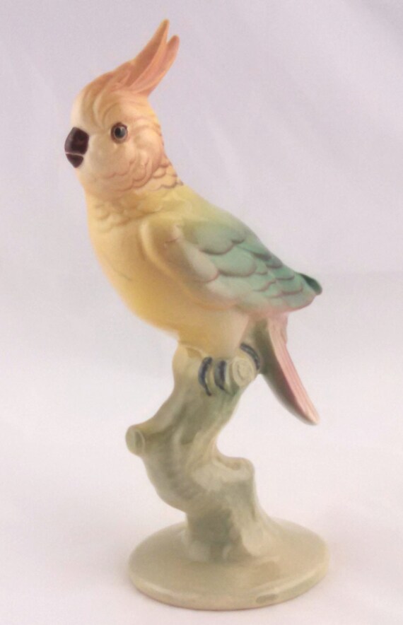 Brad Keeler cockatiel bird figurine California art pottery