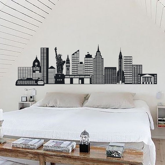 New York Wall Art City Decals Vinyl Decal Stickers by CozyDecal