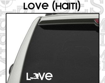 LOVE Haiti Window Vinyl Decal