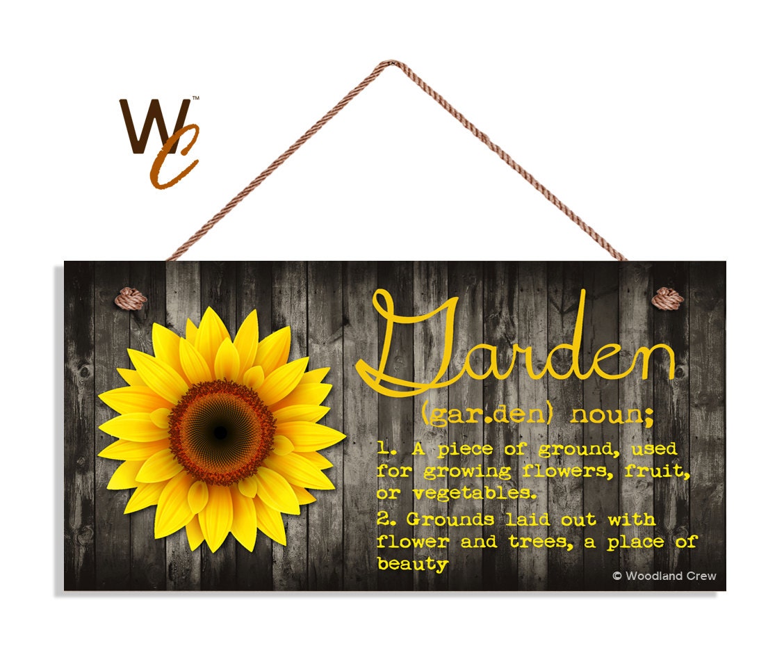 Sunflower Sign Garden Sign Rustic Decor Flower and