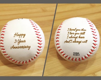Personalized Baseball, Engraved Custom Text and Image Groomsmen Groomsman Ring Bearer Gift Wedding Favor MLB Ball, NOT vinyl