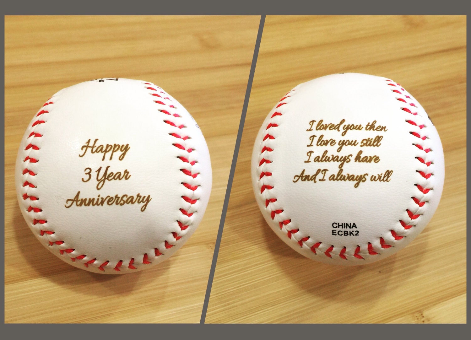 Personalized Baseball Engraved Custom Text and Image