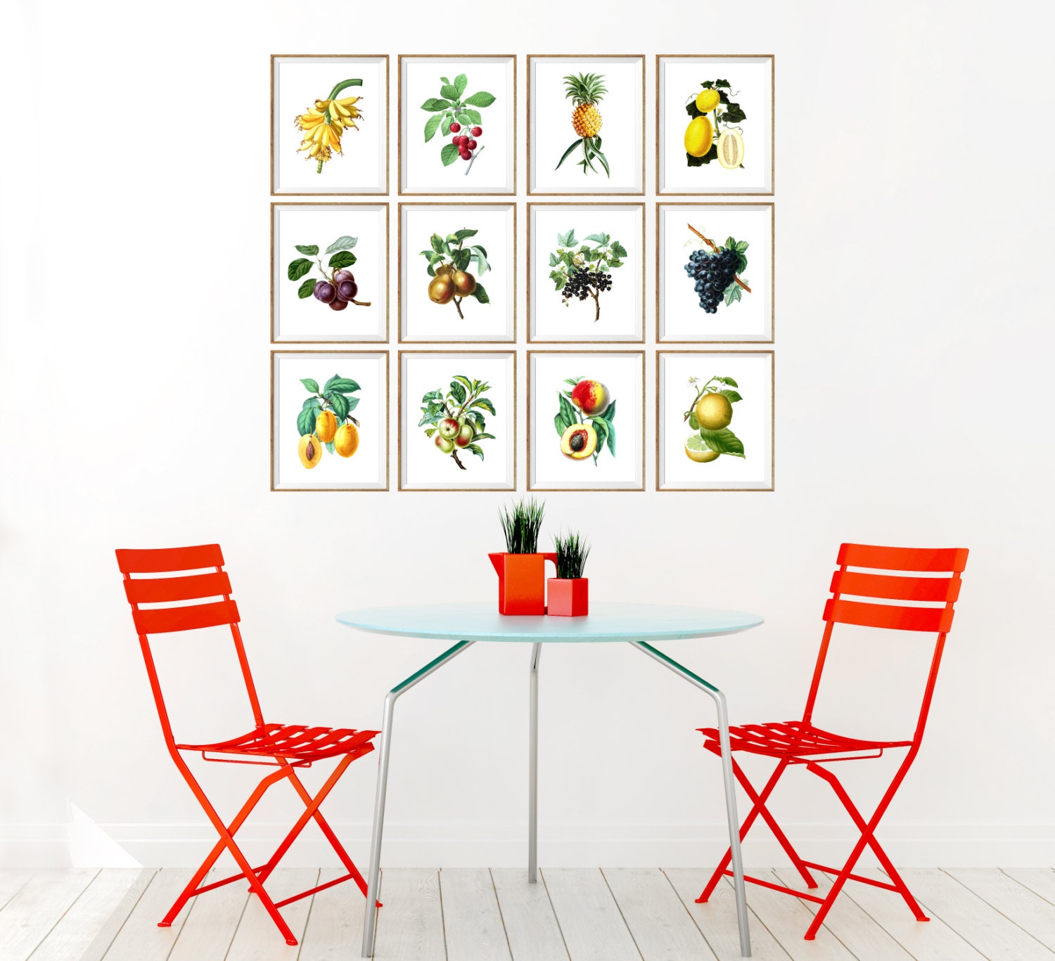 Kitchen Wall Decor fruit and vegetable prints by curiousgallery