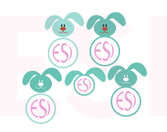 Download Easter monogram svg Bunny svg file Bunny Ears svg SVG DXF