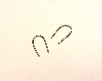 ARC EARRINGS ~14K Gold /Rose Gold-Filled /Sterling Silver ~Open Hoop /Horseshoe /Small /Medium /Big Line /Minimalist /Modern ~Anniversary