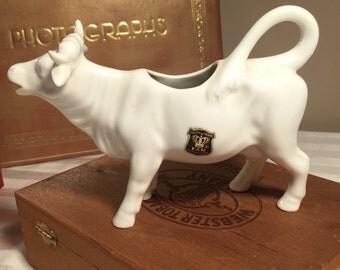 Gerold Porzellan West Germany Cow Creamer, Cow E&R West Germany, German Cow Creamer, German Bull Creamer, Golden Crown