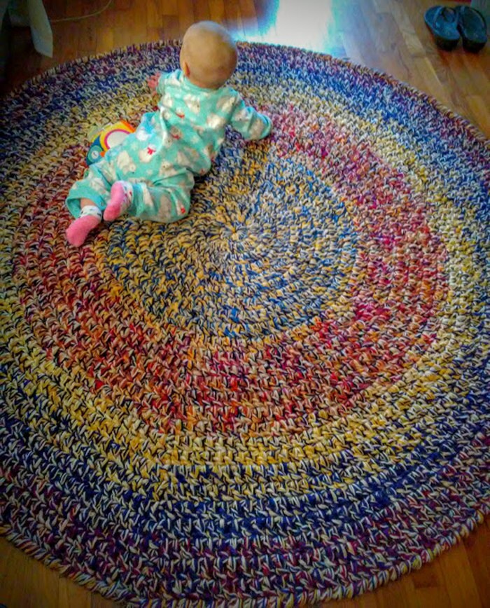 Jumbo Crochet Area Rug Handmade Rug Yarn Rug Crochet Rug