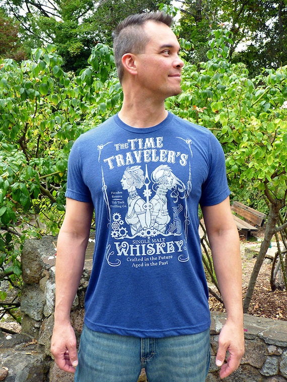 Whiskey Shirt, Mens Graphic Tee - Whiskey Gifts, Steampunk Geek Tshirt - Time Traveler's Whiskey Men's Tshirt - Speculative Spirits by binarywinter steampunk buy now online Whiskey Shirt, Mens Graphic Tee - Whiskey Gifts, Steampunk Geek Tshirt - Time Traveler's Whiskey Men's Tshirt - Speculative Spirits by binarywinter steampunk buy now online