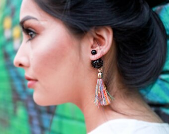 Womens Ear Jacket Jewelry - Gold Front Back Earrings - Boho Ear Jacket Earrings - Trending Earrings - Statement Earring Double Sided Earring