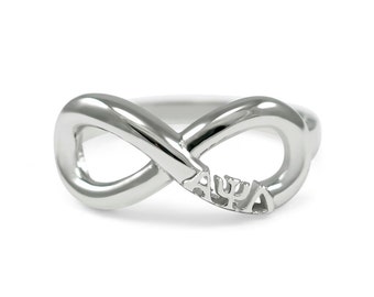 Alpha Kappa Psi Sterling Silver Square Ring - Greek Fraternity Jewelry With 1904 Engraving - View #12