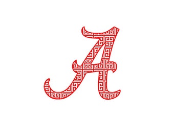 Alabama Crimson Tide kuba print set SVG Silhouette Studio DXF Eps Pdf