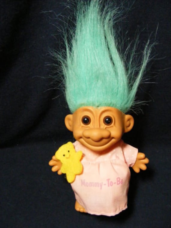 Pregnant Troll Doll Mommy-To-Be Troll Doll Vintage Troll