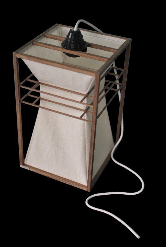 Pendant Light Geometric ZEN Lamp made of Walnut by lamperjazz