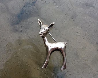 Vintage Sterling Silver Deer Pin,Sterling Silver Deer Pin,SilverFawnPin,Vintage Sterling Fawn Pin,Sterling Deer,SterlingFawn,Vintage DeerPin