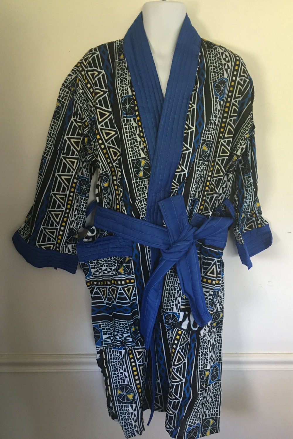 African Print Women's Bathrobe Men's Bathrobe Kimono