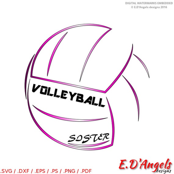 Download Volleyball Sister SVG files Cricut designs Volleyball