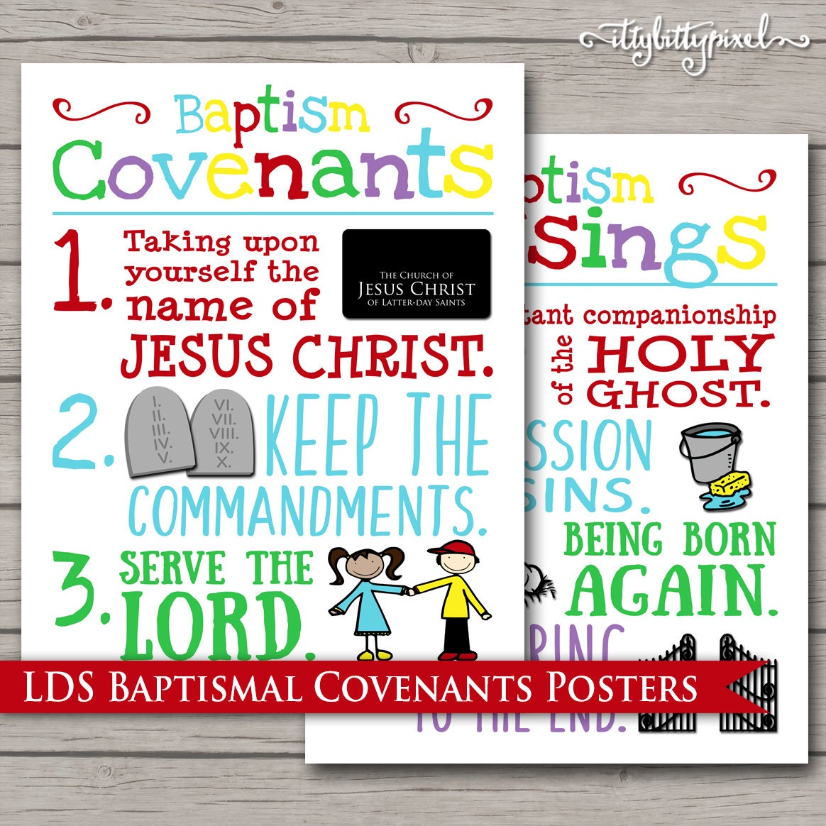 Baptism Poster LDS Primary PRINTABLE I Know The Scriptures