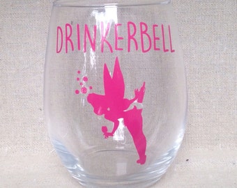 Tinkerbell "DRINKERBELL" Stemless Wine Glass