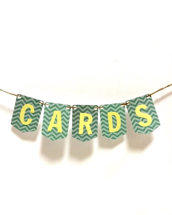 Cards banner cardstock card box decor by ScreechOwlSupply on Etsy