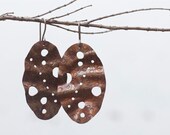 Copper earrings Mixed metal earrings Rustic copper earrings Big earrings Dangle earrings Oval earrings Handmade earrings Boho earrings Copper earrings Mixed metal earrings Rustic copper earrings Big earrings Dangle earrings Oval earrings Handmade earrings Boho earrings