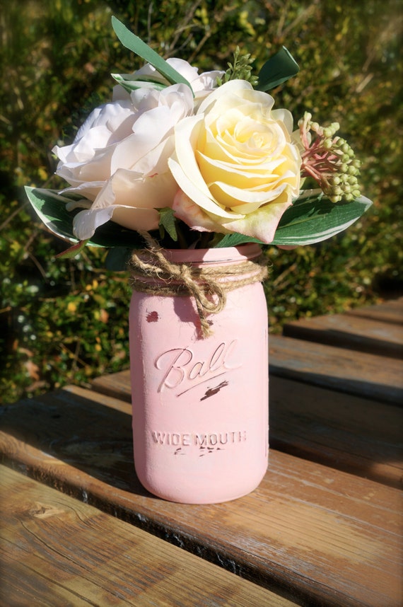 6 QUART VINTAGE PINK Mason Jars by TheNakedOrange on Etsy