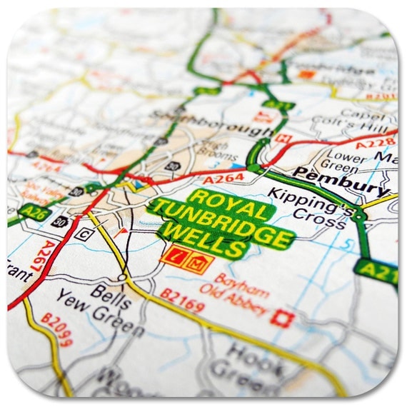 Royal Tunbridge Wells Map Coasters