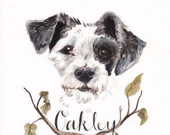 Pet Portrait Watercolor, pet portrait painting, watercolor pet portrait, custom pet portrait
