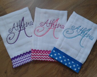 Monogrammed Burp Cloth, Baby Burp Cloth