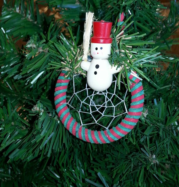 Snowman Dreamcatcher Christmas Tree Ornament Dream Catcher