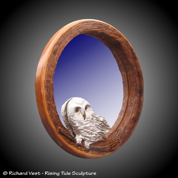 Owl Mirror Wall Sculpture