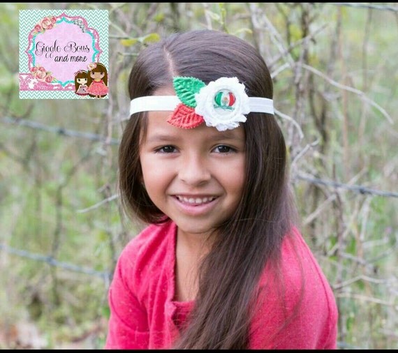 Mexican Headband folkloric headband Hispanic by Gigglebows