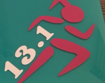 Marathon Runner Die Cut Vinyl Decal