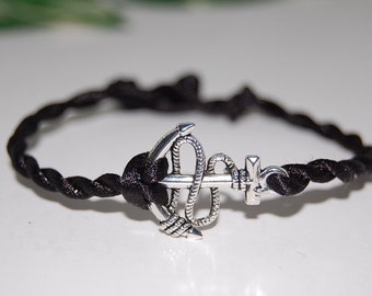 Anchor Cord Bracelet,Rope Bracelet,Pray,Protection,Meditation,Good Fortune,Spirituality, Mala, Prayer,Protection,Meditation,Protection,Gift