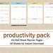 Productivity Planner Pages Half Page/A5 Printable by LifesLists