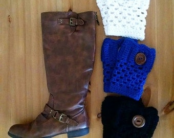 Scalloped Boot Cuffs, Crocheted Boot Cuffs, Handmade, Women's Accessory, Boot Cuff, Crochet Accessory