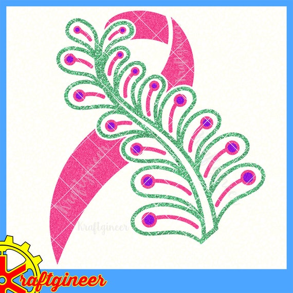 Download Peacock Ribbon Cancer Awareness For a Cause Swirly Ribbon SVG