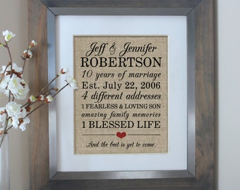 10 Year Anniversary Gift for Men 10th Wedding Anniversary Gift 10 ...