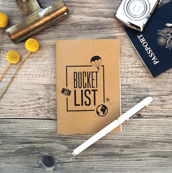 Bucket List Notebook Brown Kraft