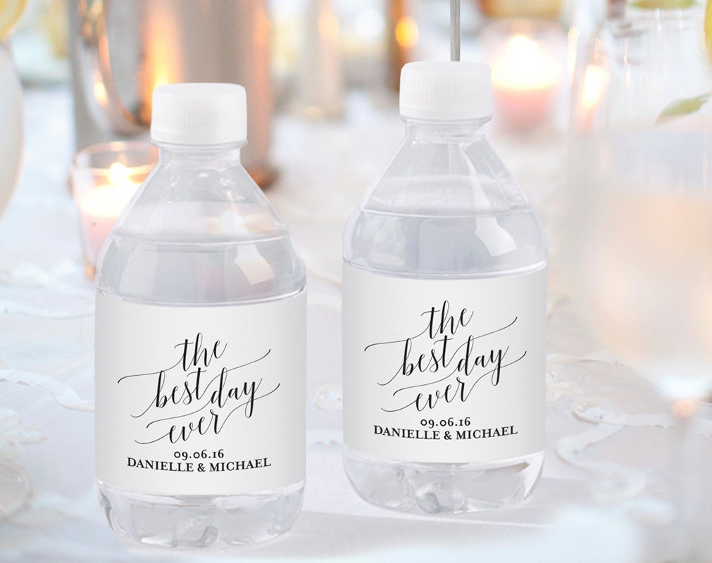 Wedding Water Bottle Label Water Bottle Label Printable