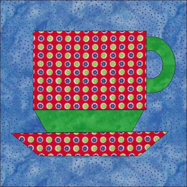 Coffee Cup Pattern Cup Quilt Block Tea Quilt Appliqué