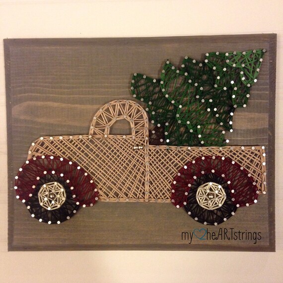 string art christmas truck by my2heartstrings on etsy where can i buy christmas lights out of season