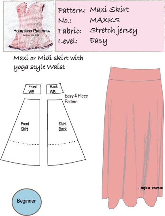 Hourglass Patterns?: Maxi Knit Skirt with optional Midi
