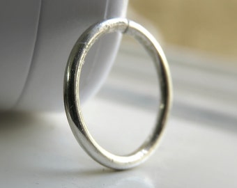 Sterling Silver Nose hoop - Silver Lip Ring / Lip Hoop / Lip Piercing - Silver septum ring - Sterling Silver Cartilage Hoop