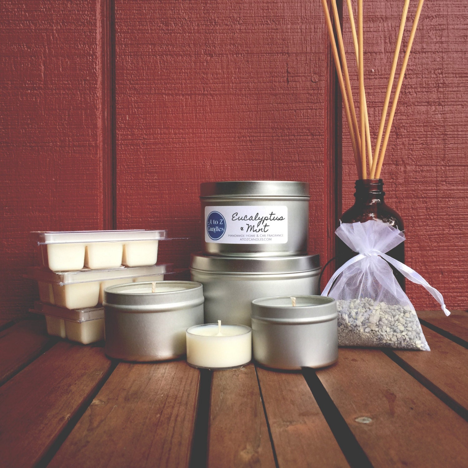 EUCALYPTUS & MINT Eucalyptus Candle Soy Candle by AtoZCandles