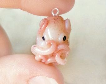 Baby octopus necklace, tentacle jewelry, nautical necklace, marine necklace, sea pendant, animal necklace, animal totem, squid necklace