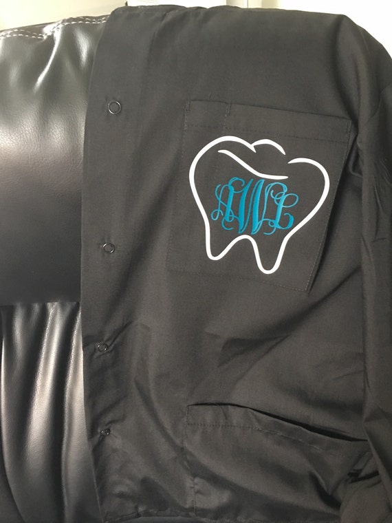 Scrub Jacket custom colors and personalized by HoundstoothHunny