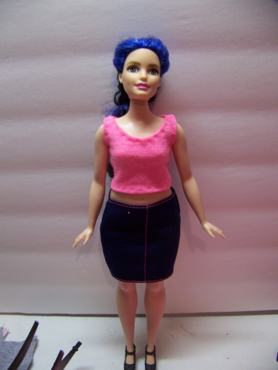 Curvy Barbie Pink Crop Top