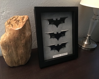 Batman Emergency Batarangs Wallmount Display - 3 Batarangs Dark Knight style